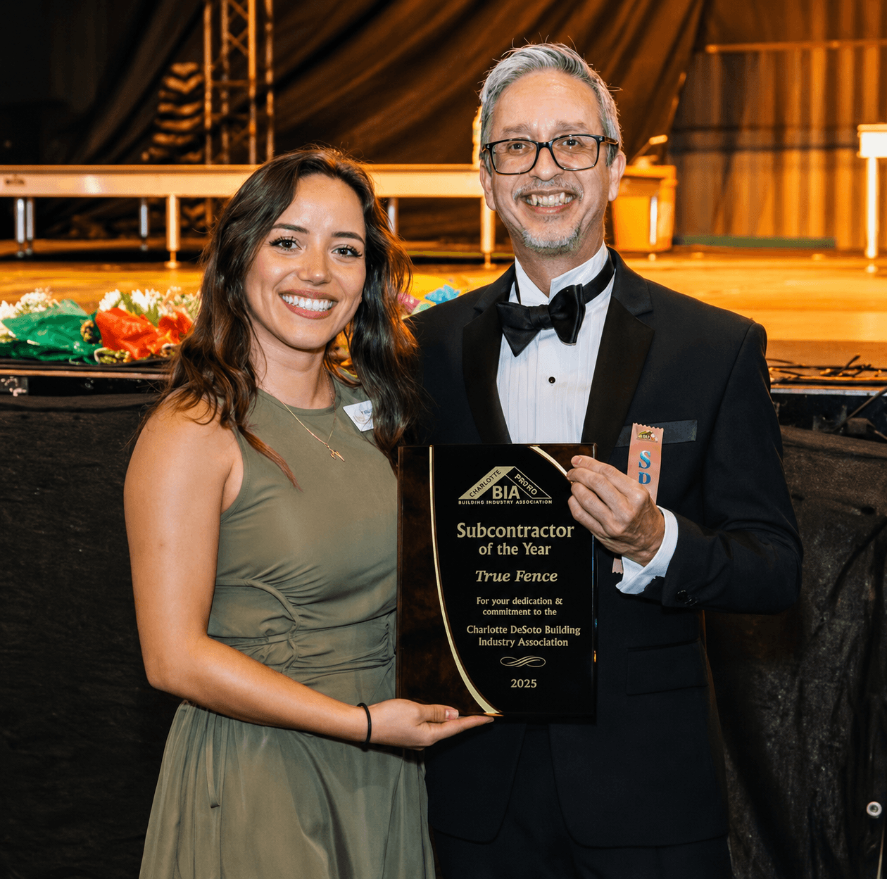 True Fence Florida receiving the 2025 CDBIA Subcontractor of the Year award