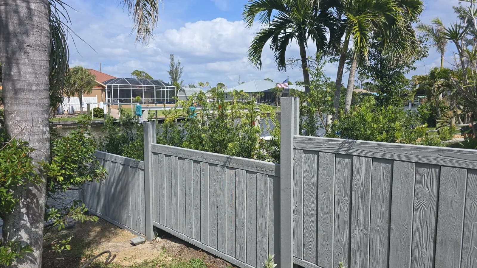 Composite fence detail shot