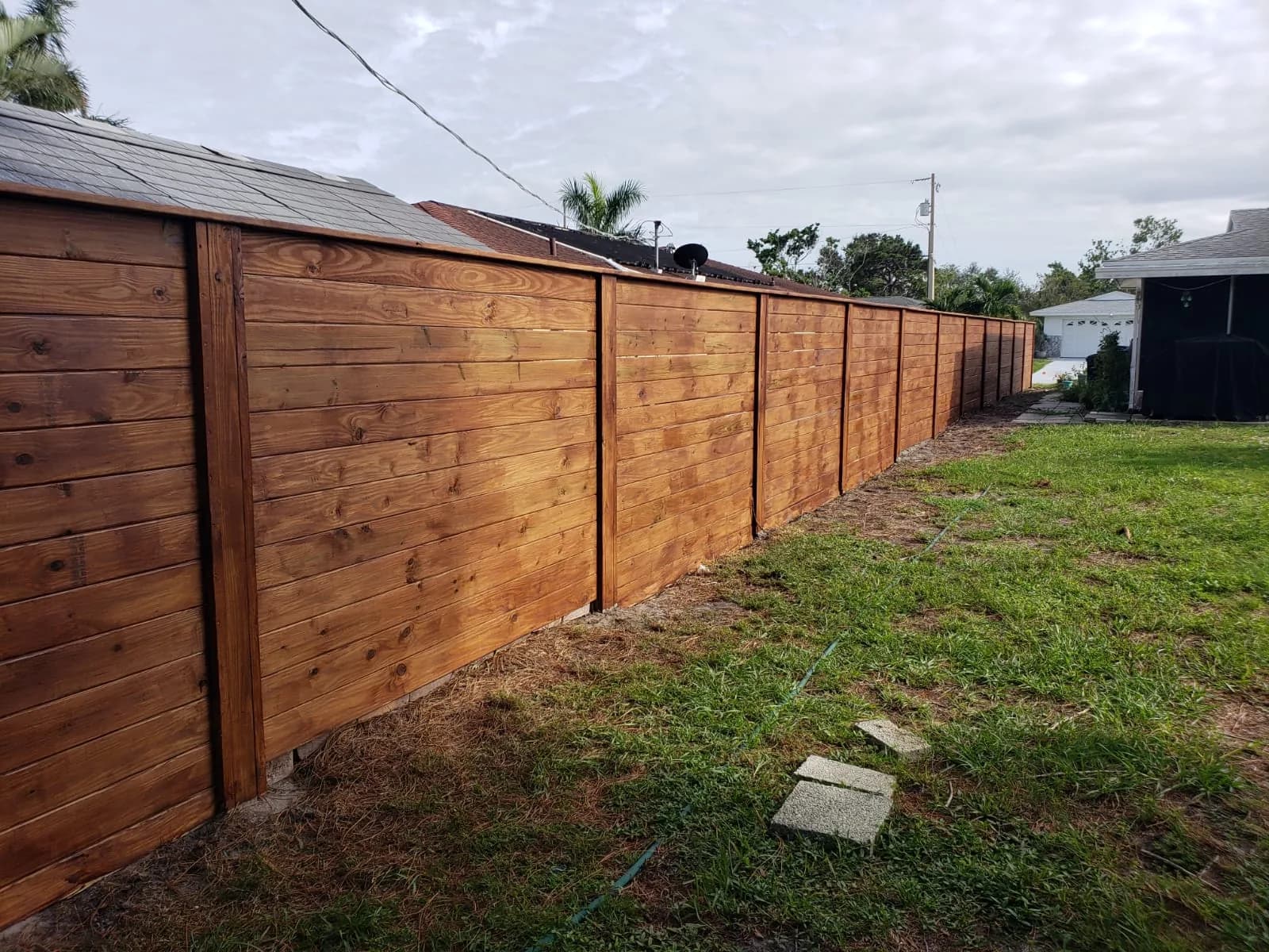 Wood fence installed by True Fence Florida